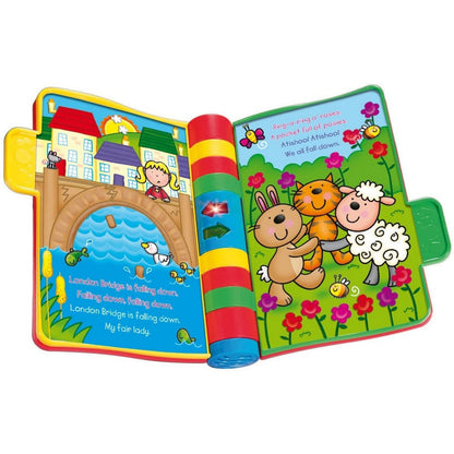 VTech Baby Nursery Rhymes Book, Light Up, Interactive, Musical Baby Book with Sounds and Phrases, Suitable for Babies from 6 Months+, English Version