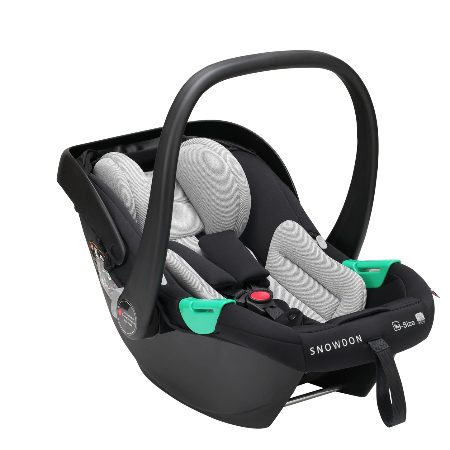 Cozy N Safe Snowdon i-Size Child Car Seat Carrier with ISOFix Base and Support Leg, 3 -Point Harness, Adjustable Headrest, Suitable from 40cm to 85cm (up to 15kg), New ECE R129 i-Size Compliant