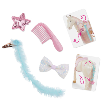 Our Generation Enchanting Horse - 50cm Toy Horse with Ultra-Long Rainbow Hair, Rainbow Hair Horse for 18-inch Dolls, Brushable Hair, Styling Accessories, Toy Horse for Fashion Dolls, Ages 3+