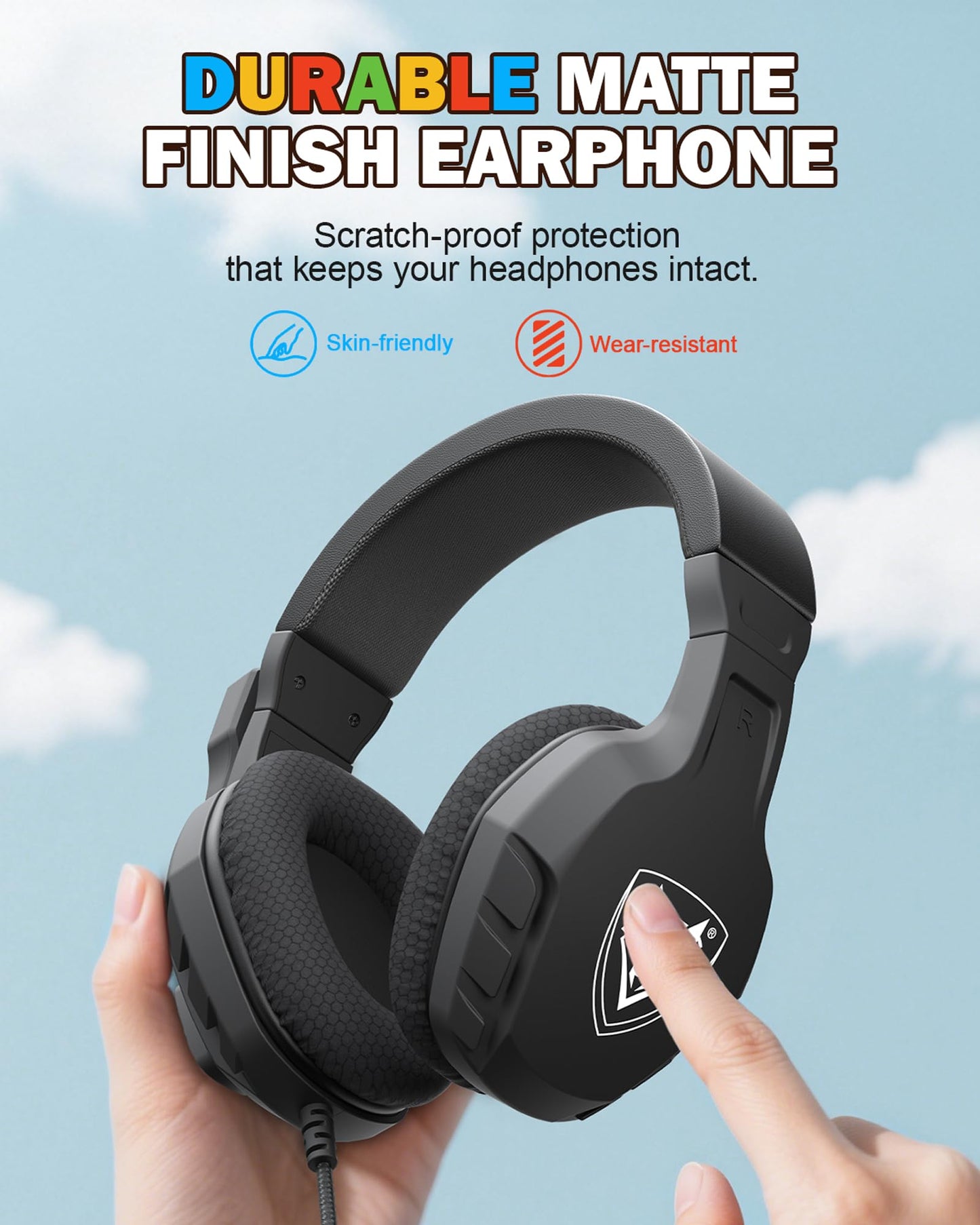 NUBWO U3 gaming headset with over-ear design, flexible microphone, volume control, black color, compatible with PC, PS4, Xbox, Mac, and more.