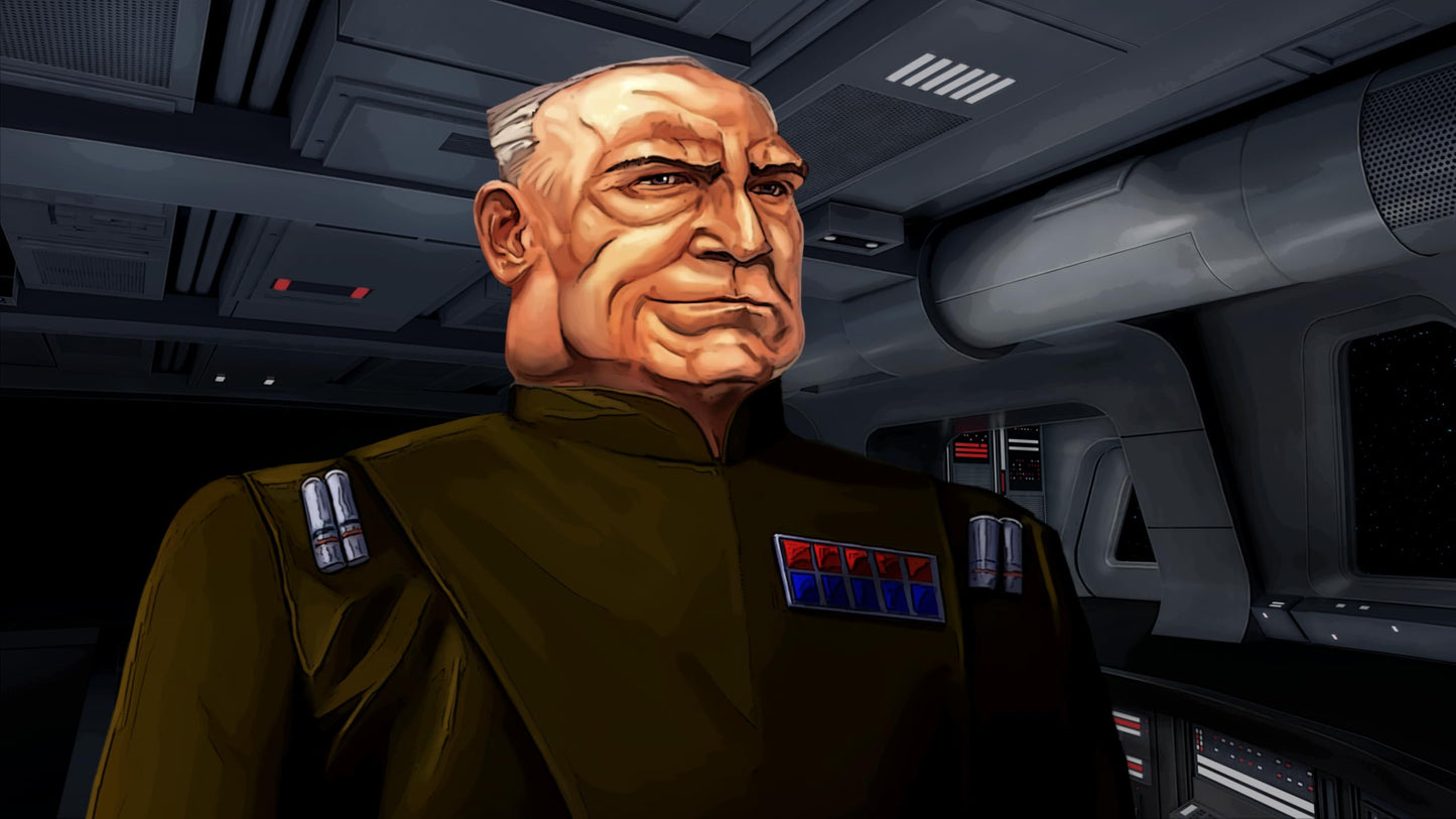 PS5 game case for Star Wars Dark Forces by Atari, featuring artwork of a sci-fi space combat scene.
