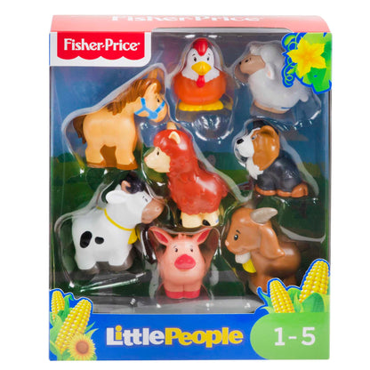Fisher-Price Little People Toddler Toys Farm Animal Friends 8-Piece Figure Set for Pretend Play Ages 1+ Years, GFL21