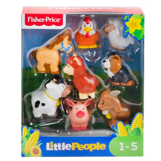 Fisher-Price Little People Toddler Toys Farm Animal Friends 8-Piece Figure Set for Pretend Play Ages 1+ Years, GFL21