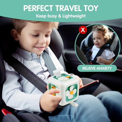 VoMii Baby Toys, Activity Busy Cube Toys, Baby Montessori Toys for 1 Year Old, Sensory Toys for Toddlers, Baby Travel Toys Educational Learning Toys Kids Birthday Gift for 12-24 Months