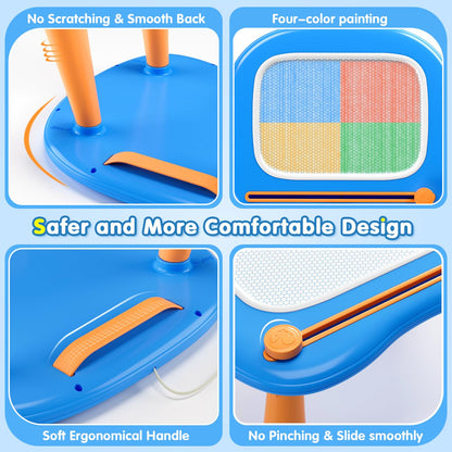 SYHLN Magnetic Drawing Board Toddlers Toys for 1 2 Year Old Boys - Preschool Learning Educational Toys for 12-18 Months Baby - Doodle Pad Birthday Gifts Presents for Kids Age 1-3 - Blue