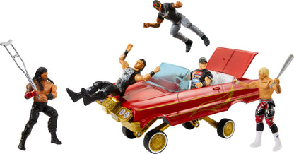 Mattel WWE Action Figure & Toy Vehicle Set, Rey Mysterio Main Event Figure & Lucha Low Rider Car with Launching Action & Hydraulics, HYT25