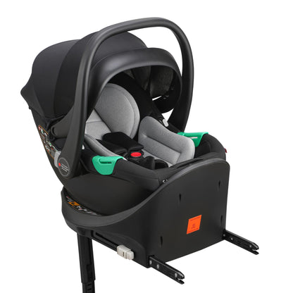 Cozy N Safe Snowdon i-Size Child Car Seat Carrier with ISOFix Base and Support Leg, 3 -Point Harness, Adjustable Headrest, Suitable from 40cm to 85cm (up to 15kg), New ECE R129 i-Size Compliant