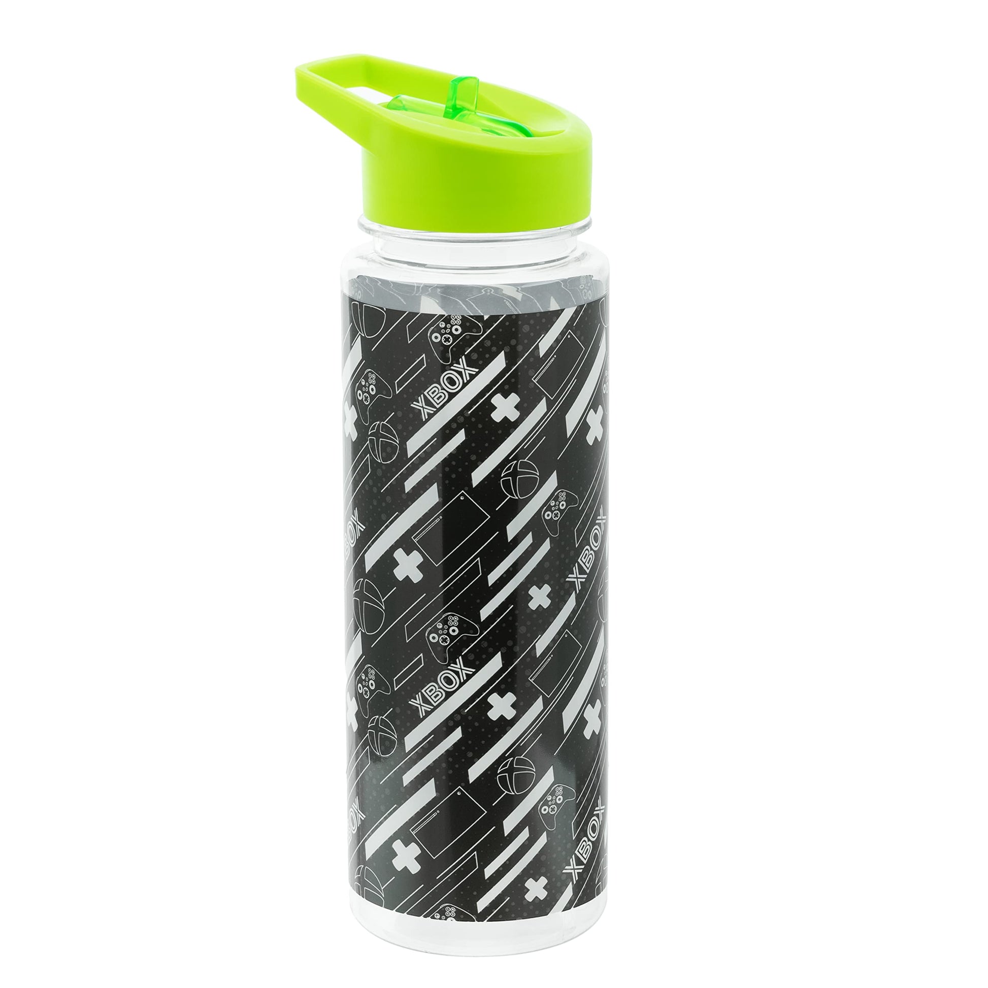 Paladone Xbox color change plastic water bottle with straw, 650 ml, multicolor, officially licensed gaming merchandise.