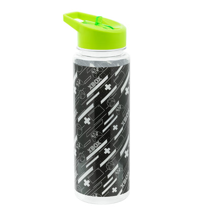 Paladone Xbox color change plastic water bottle with straw, 650 ml, multicolor, officially licensed gaming merchandise.