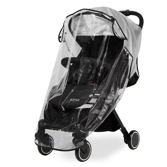 Hrzeem universal pushchair rain cover protects against wind, rain, sun, dust, and snow for strollers.
