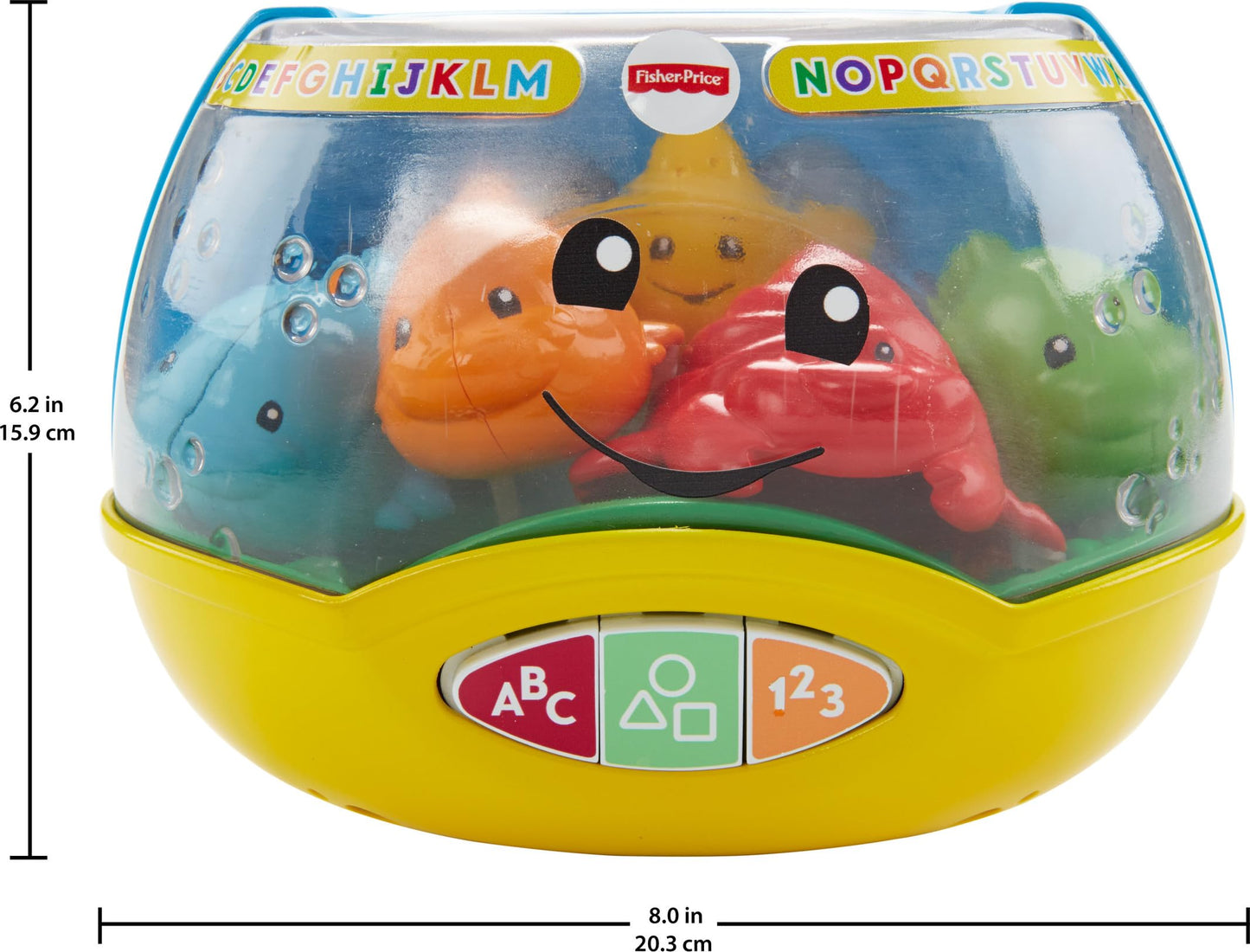Fisher-Price Laugh & Learn Magical Lights Fishbowl toy with colorful lights and learning features for infants 6 months and up.