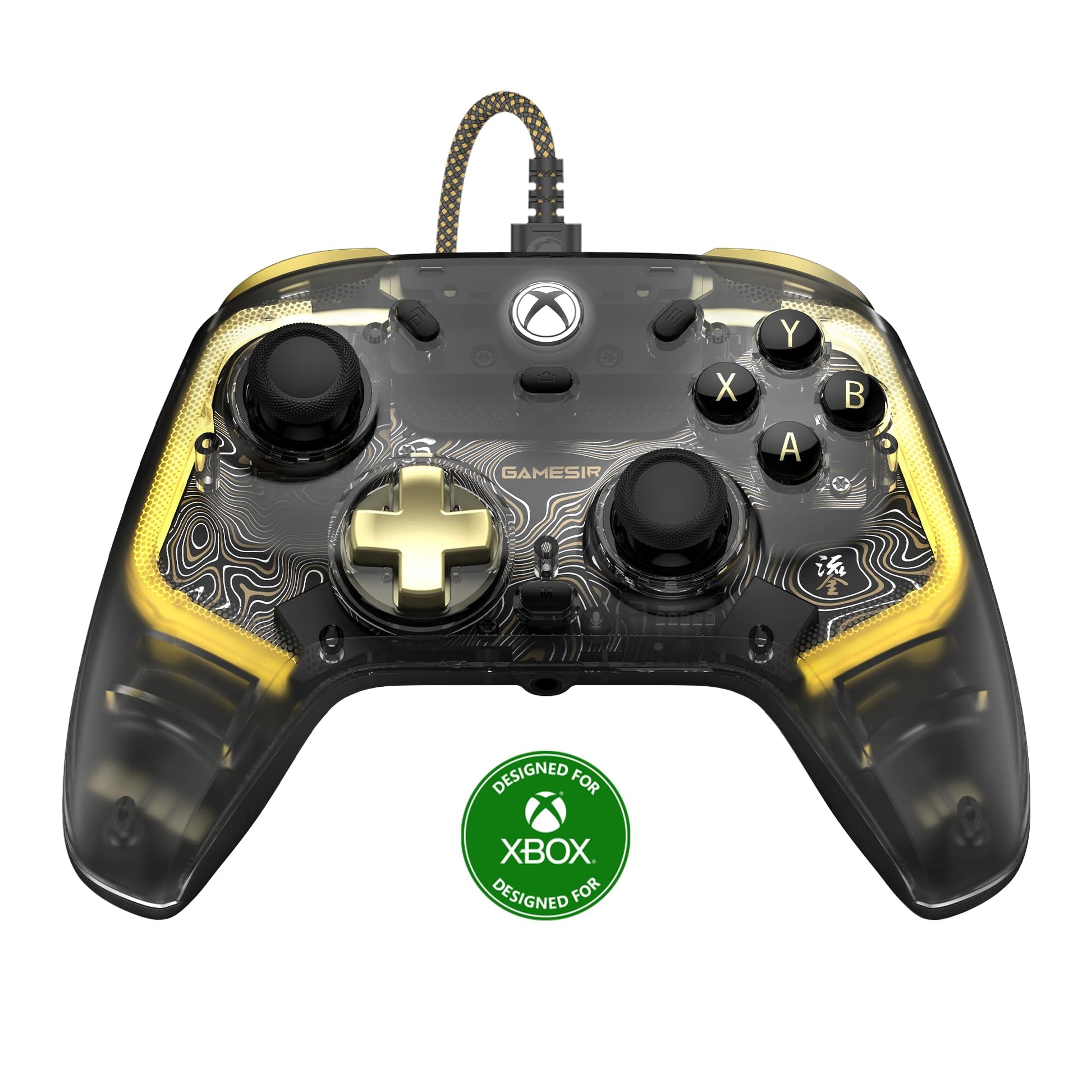 GameSir Kaleid Flux wired Xbox controller with RGB lighting and hall effect joystick for Xbox Series X|S, Xbox One, and Windows PC.
