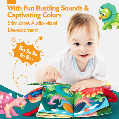 hahaland Baby Books 0-6 Months，Infant Tummy Time Toys High Contrast Sensory Baby Toys 6 to 12 Months Touch Feel Book Gift Christmas Stocking Stuffers for Boys Girls 0-3 Months Book Early Learning