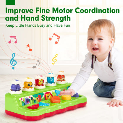 HAHALAND Pop Up Montessori Toys for 1 Year Olds Boys & Girls with Hammers - Early Development & Activity Toys for Kids Birthdays
