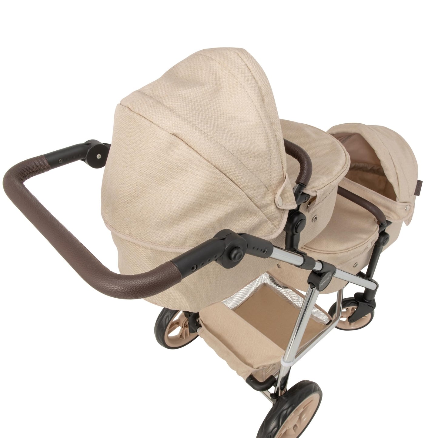 Premium Celuna Total Twin Pushchair | Pram, Stroller, Pushchair System With 9 Play Patterns | Double Dolls Pram Matching Changing Bag, Adjustable Height Handle And Multiple Seating Options | 3+
