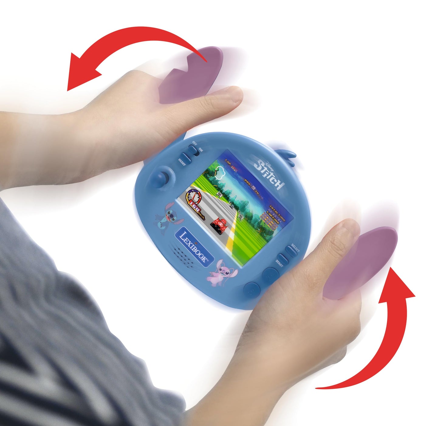 Lexibook - Disney Stitch - Compact Portable Cyber Arcade Console, 50 Games, LCD colour screen, Battery-powered, JL3180D