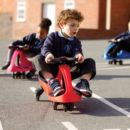 Didicar Fiery Red ride-on wiggle car with seat and steering wheel, toddler scooter for indoor and outdoor play, for kids ages 3+