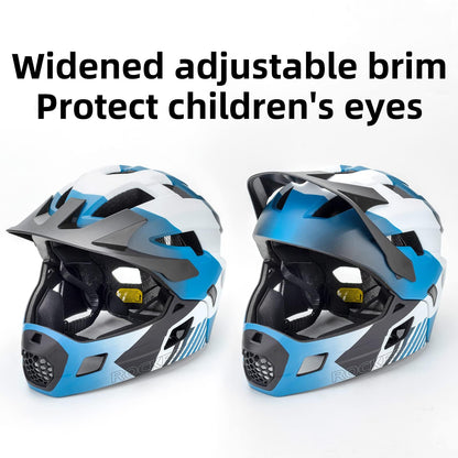 ROCKBROS Kids Helmet Toddlers Bike Full Face Helmet for Baby Child Youth BMX MTB Scooter Roller Skating Skateboard Adjustable Breathable Safety Crash Impact Resistance S: 48-54 cm, M: 54-58 cm