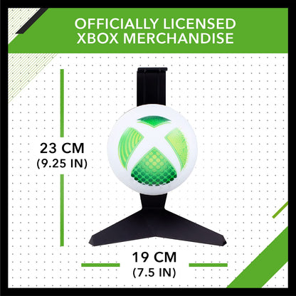 Paladone Xbox light stand for headset, official merchandise, featuring Xbox logo and sleek design for gaming setup accessories.