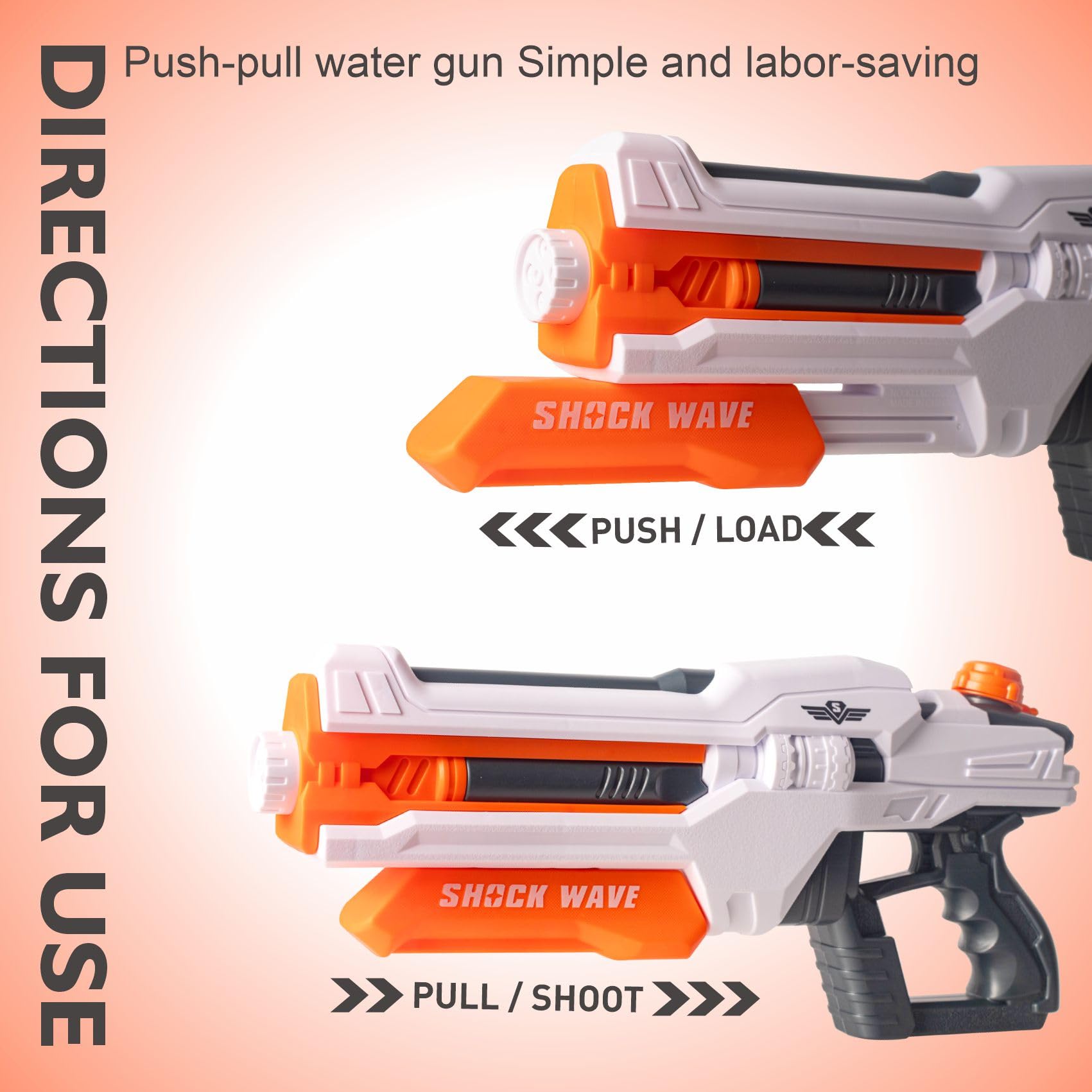 YIYAYOO large water gun for kids and adults, 30-40ft long-range super soaker water pistol with 1300cc capacity for outdoor play