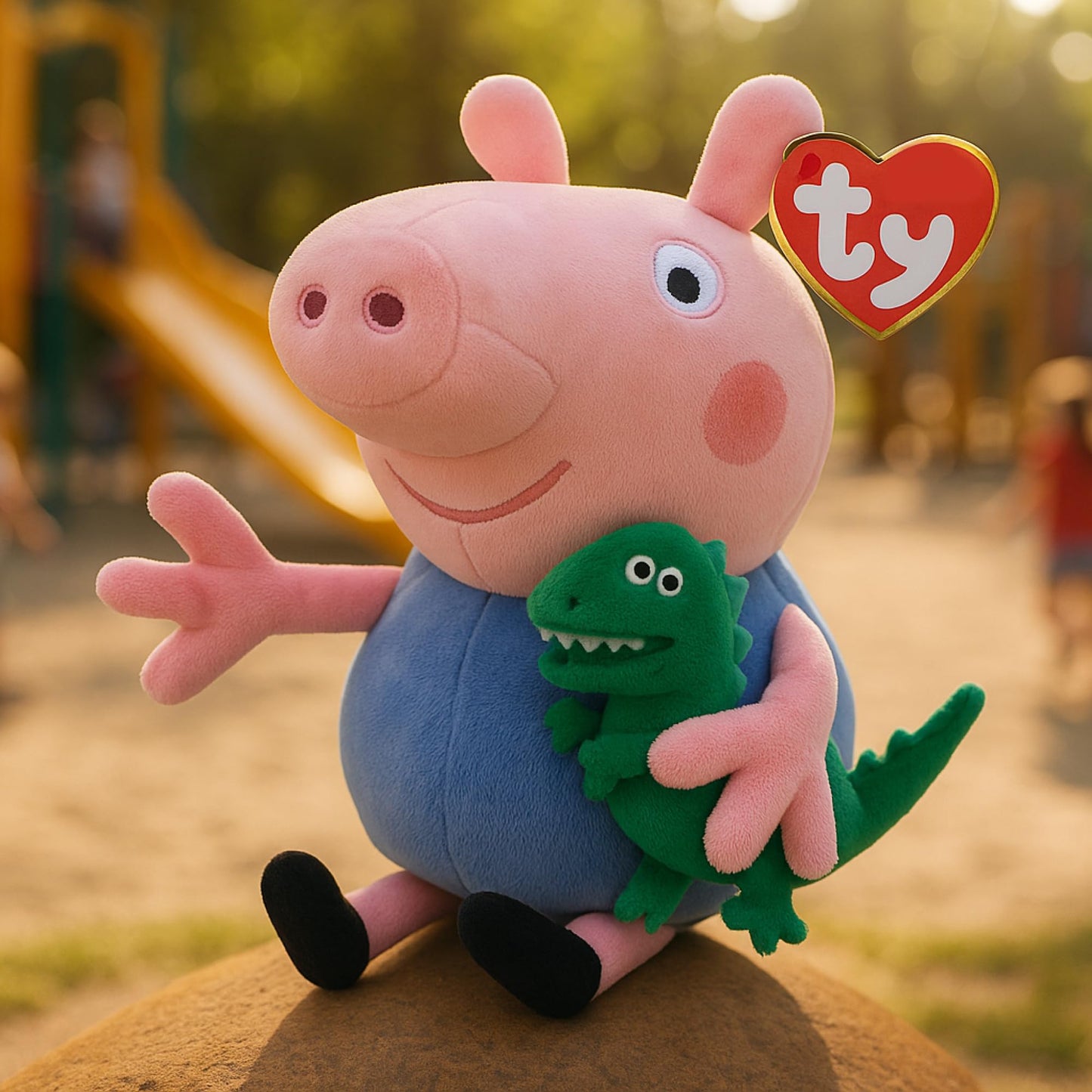 TY Peppa Pig George Beanie Baby 15 cm – Soft Plush Toy Teddy for Kids, Collectible Stuffed Animal Plushies Soft Toy Gift for Toddlers & Children