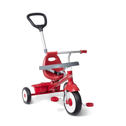 Radio Flyer 3-in-1 Stroll 'N Trike, Red Toddler Trike For 1.5-5 Years Old