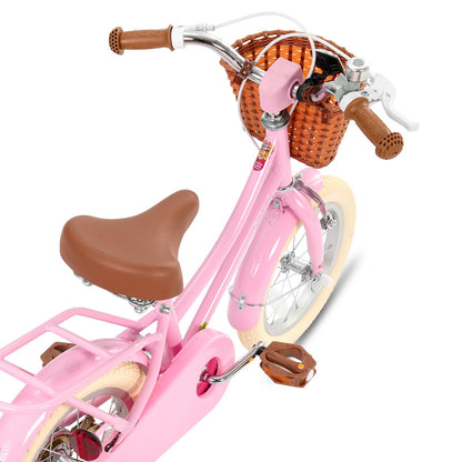 STITCH Manchi 14 Inch Kids Bike for Age 3 4 5 Girls, 14 Inch Wheel Girls Bike With Basket & Stabilisers,Pink…