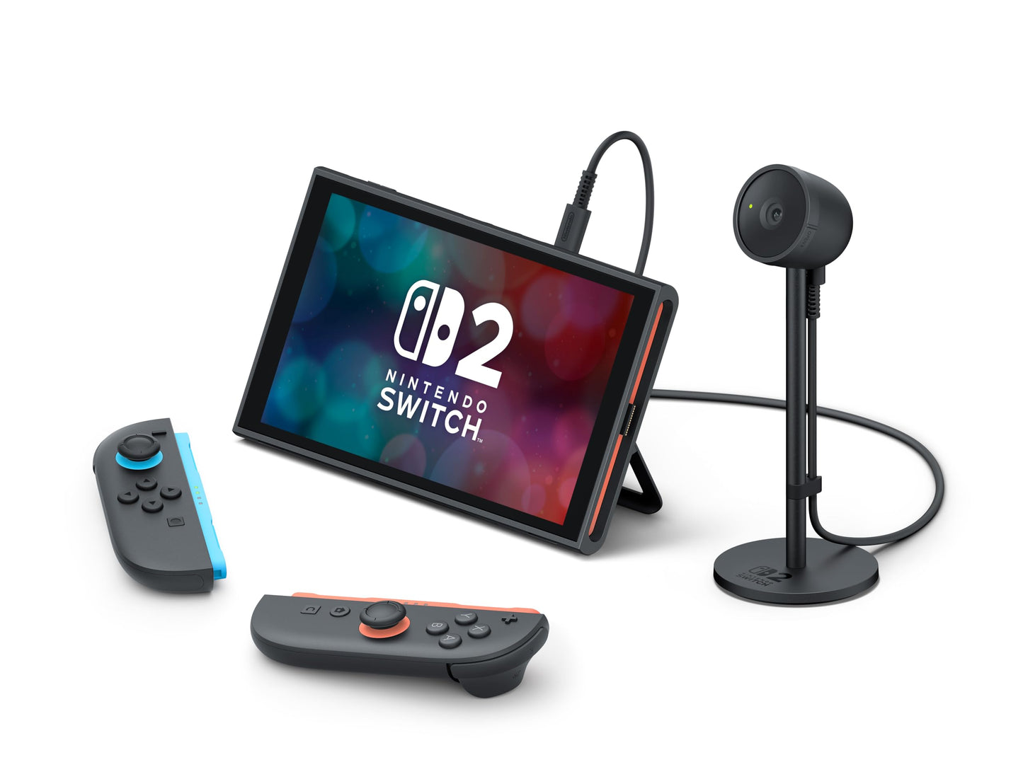 Nintendo Switch 2 Camera by Nintendo, showing the sleek black device with adjustable lens and built-in stand for gaming and video recording.