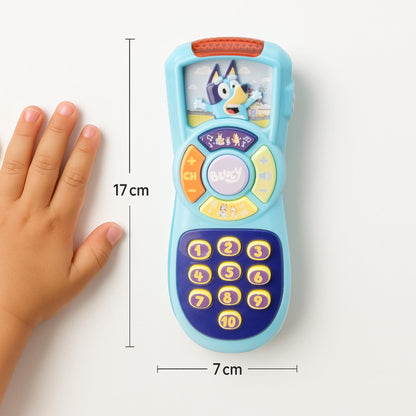 Bluey Interactive Tablet & Remote Control Toy Set – Pretend Play Phone & Learning Tablet for Toddlers – Musical Sound Buttons, Sliding Fun Features (Bluey's Remote Control)