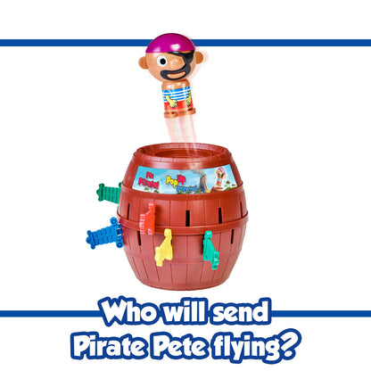 TOMY Pop Up Pirate Classic Children's Action Board Game, Family and Preschool Kids Game for Children 4, 5, 6, 7, 8 Year Old Boys Girls Adults,Packaging may vary, Wood - Choc Brown