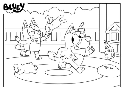 Lisciani - BLUEY Puzzle - 24 Piece Double Sided Puzzle for Children from 3 years - Colouring Board - Format 25x35 cm - Bluey Educational Game - Manual Activity - 100% Recyclable - Birthday Gift Idea
