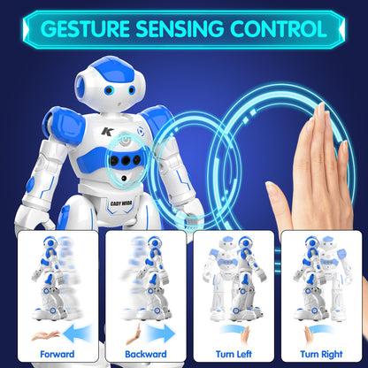 Pup Go Smart RC AI Robot Toy for Kids 3+, Early for Boys, Singing Dancing Interactive Talking Gesture Sensing Remote Control, STEM Educational Autistic (Blue)