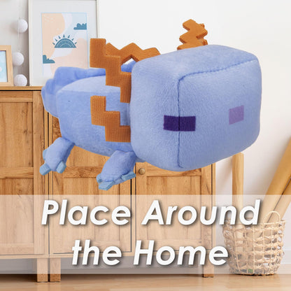 VFM - Minecraft Blue Axolotl Soft Toy Clip On Video Game Character-Officially Licensed Plush Stuffed Toy Plush Toy Cute Stuffed Plushie, Gifts for Birthday, Valentine's Day Christmas - 13cm Blue