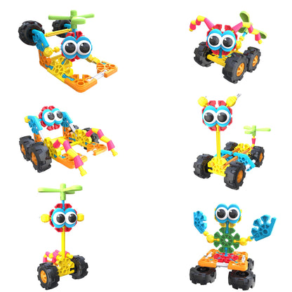Basic Fun Kid K'NEX | Zoomin' Buddies 20 Model | Kids Craft Set with 48 Pieces | Educational Toys for Kids, Fun and Colourful Building Toys for Boys and Girls, Construction Toys Ages 3 85053