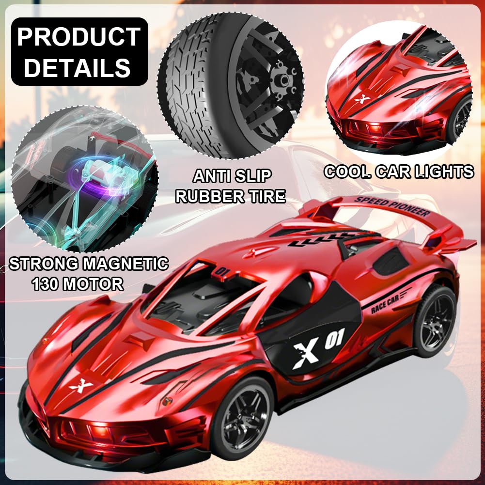 HATFRYF RC Drift Car, Cool Electric Remote Control Car, 1:22 Remote Control, Kids Toy Vehicle, Model Toy for Boys - Driftable, Gifts for Kids Boys