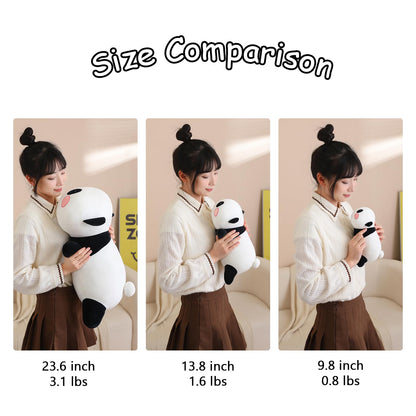 SQEQE Weighted Panda Plush, Weighted Panda Stuffed Animal, Cute Plushies Soft Bear Pillow Toy Gift for Kids Adults 9.8 Inch, 0.8 Lbs