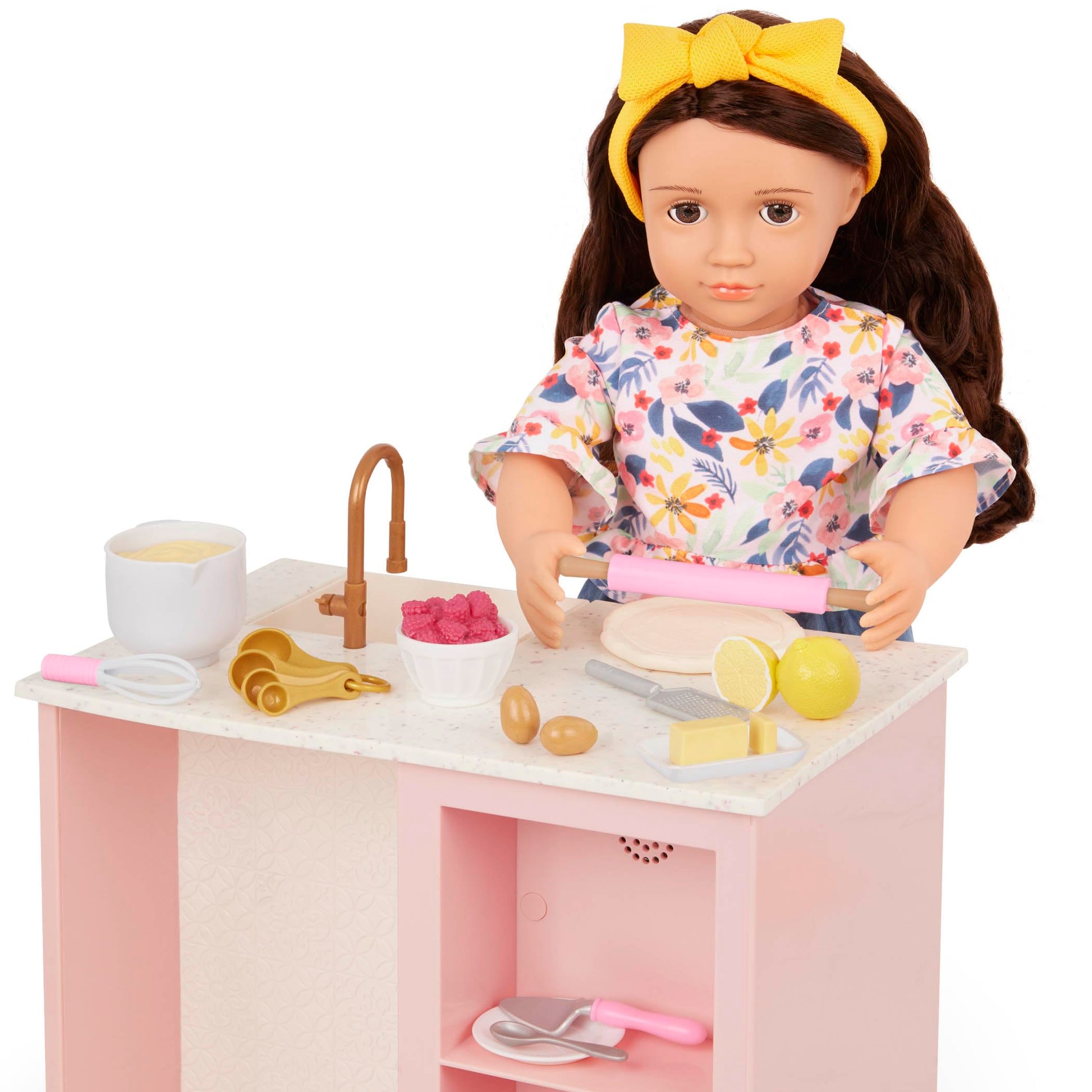 Our Generation Home Theme set featuring cozy furniture and accessories for dolls in a charming room setting.
