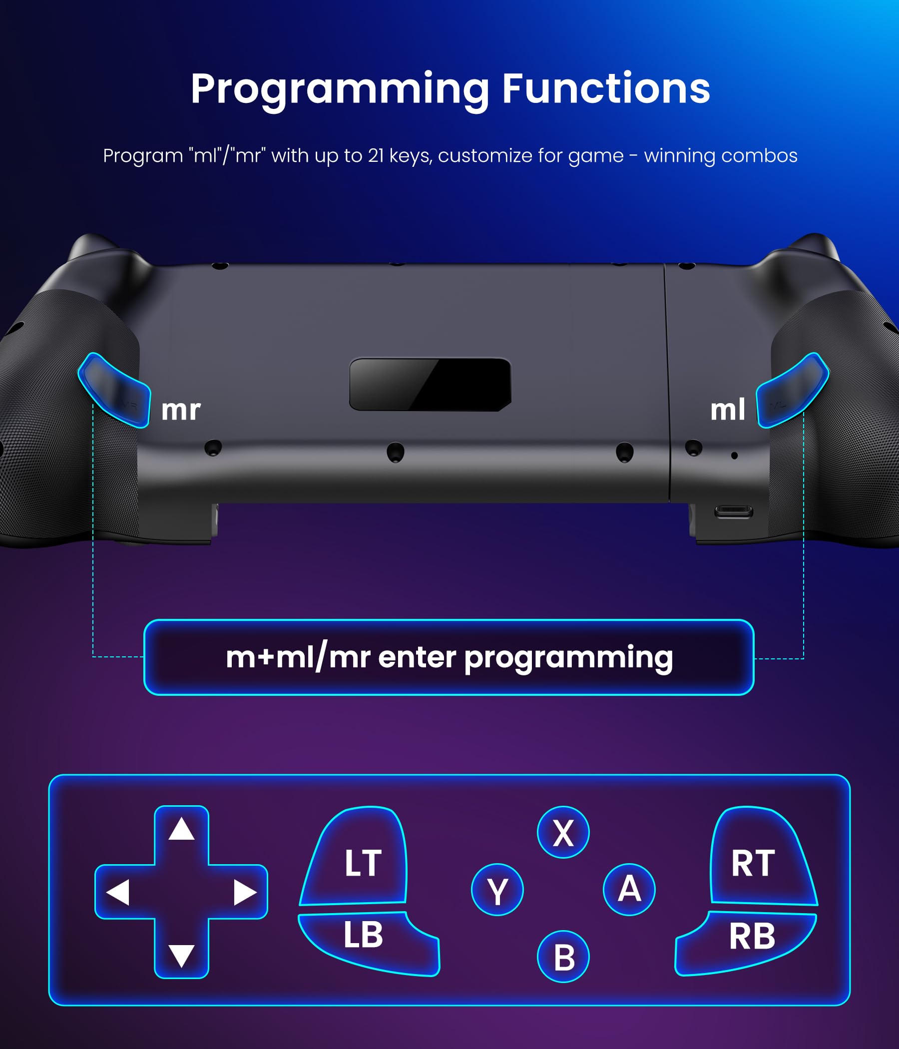 Fanxieast handheld Switch 2 Pro controller with wireless design, full-size grip, RGB lighting, turbo, vibration, and hall effect joystick