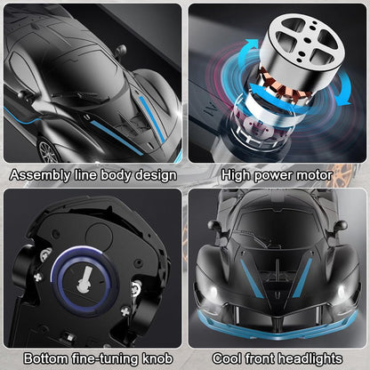 HATFRYF Remote Control Drift Cars, Black Remote Control Vehicle, Cool RC Drift Race Cars, Kids RC Drift Car, Model Toy for Boys - Driftable, Gifts for Kids Boys, 22 × 10 × 7 CM