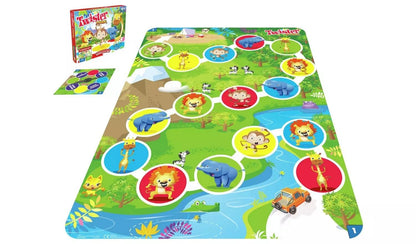 Hasbro Gaming Twister Junior, Classic Party Game Reimagined, for 3+ Year Old Girls and Boys, 2-4 Players, 2 in 1, 2-sided Mat