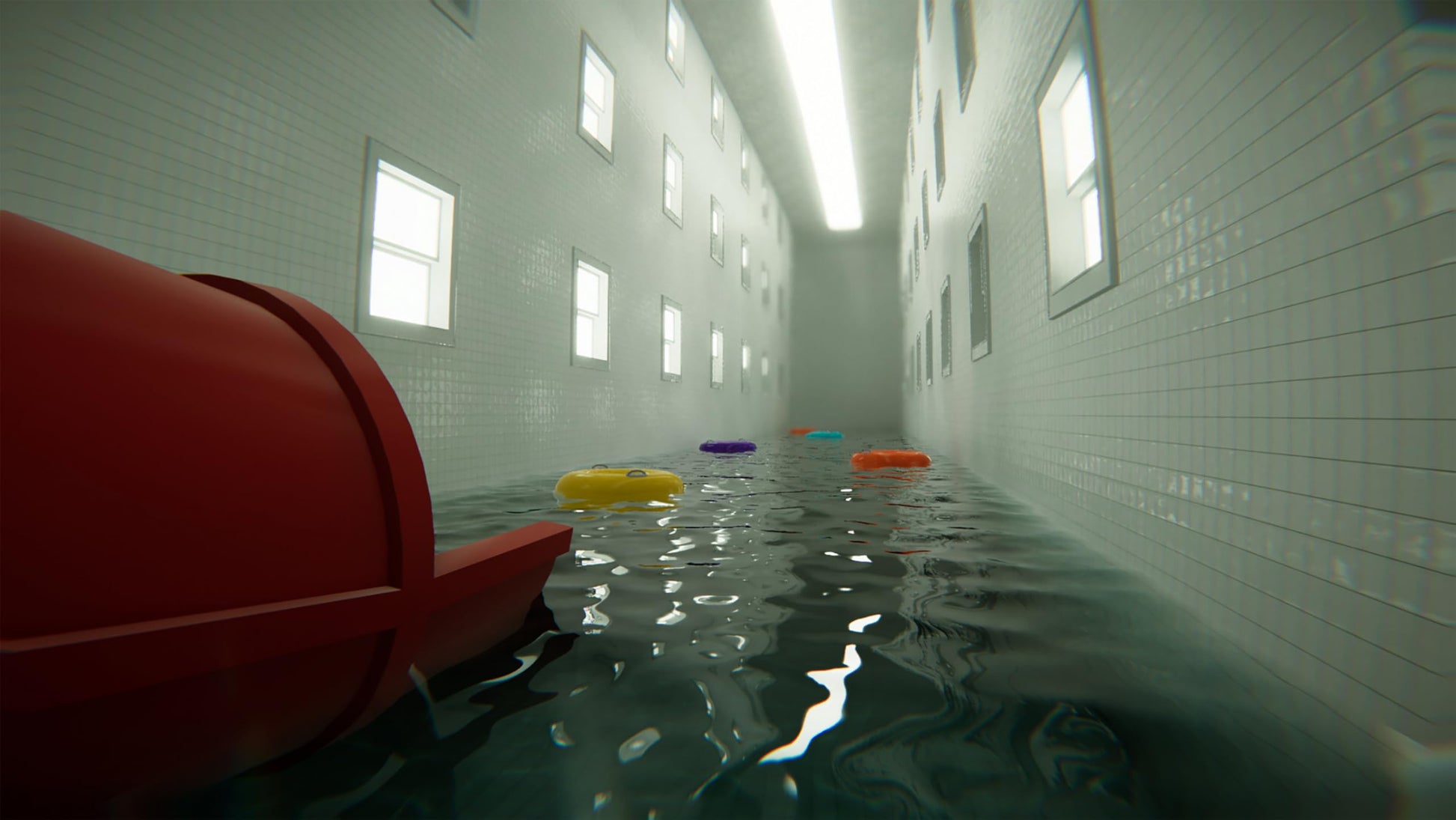 Red Art Games Pools game for PlayStation 5 featuring vibrant underwater pool scene on the cover art.