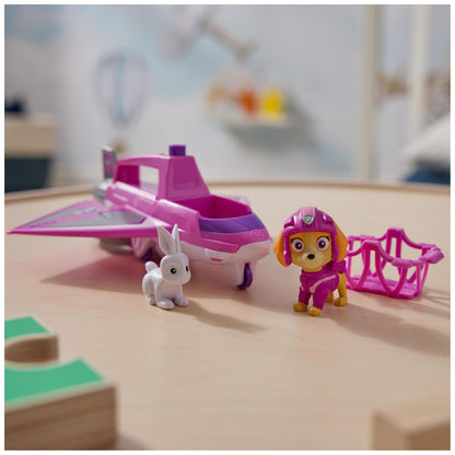 Paw Patrol: Air Rescue Skye Action Figure & Hero Claw Jet Plane with Retractable Claw, Rescue Basket & Bunny, Kids’ Toys for Boys & Girls Aged 3+