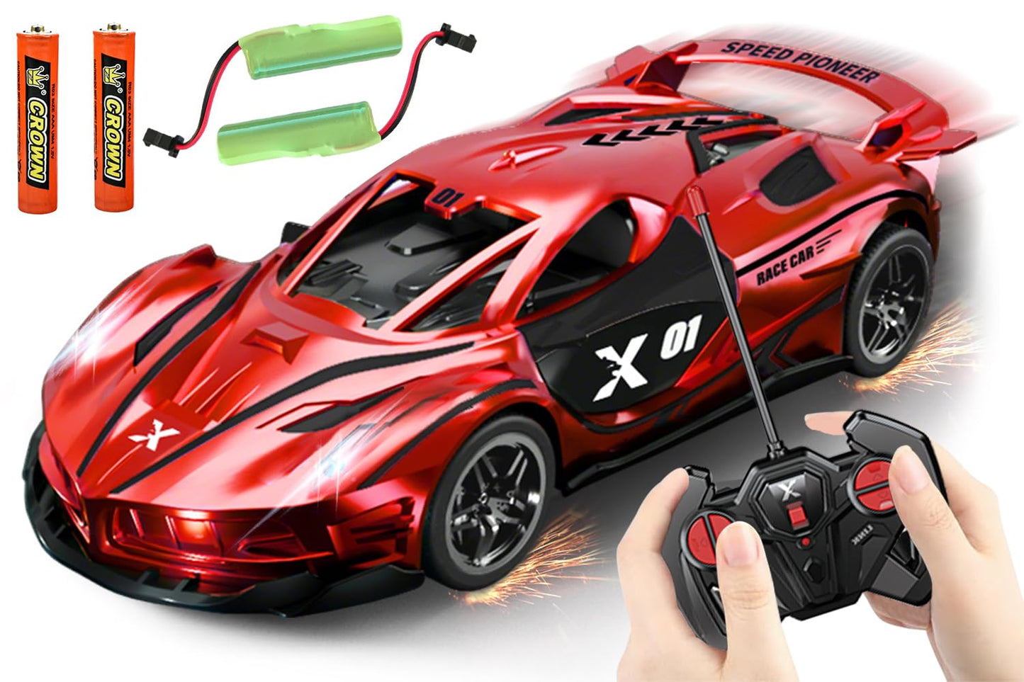HATFRYF RC Drift Car, Cool Electric Remote Control Car, 1:22 Remote Control, Kids Toy Vehicle, Model Toy for Boys - Driftable, Gifts for Kids Boys