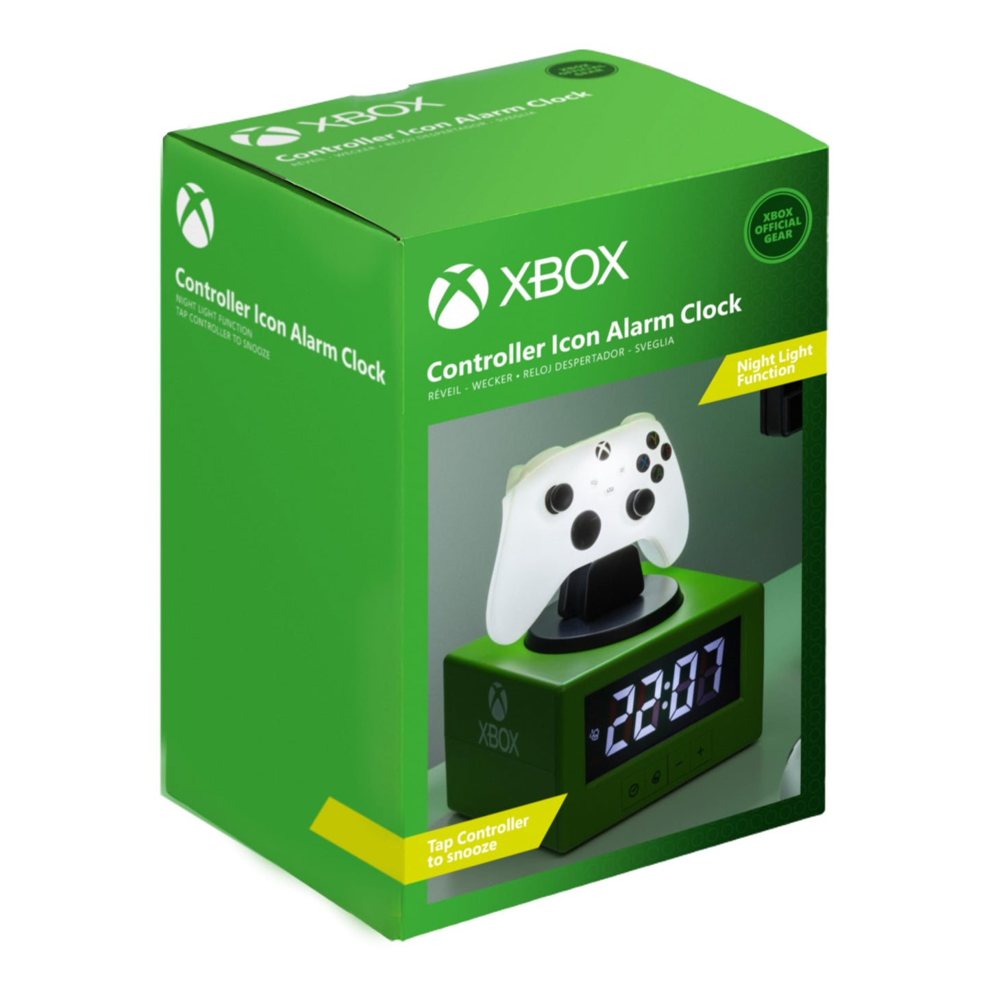 Paladone Xbox Controller Digital Alarm Clock with Night Light Function, Officially Licensed Gaming & Bedroom Décor for Kids, Adults, Boys, Men, Gifts for Gamers