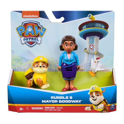 Paw Patrol Rubble, Mayor Goodway and Chickaletta Figures, Kids’ Toys for Boys and Girls Aged 3 and Up