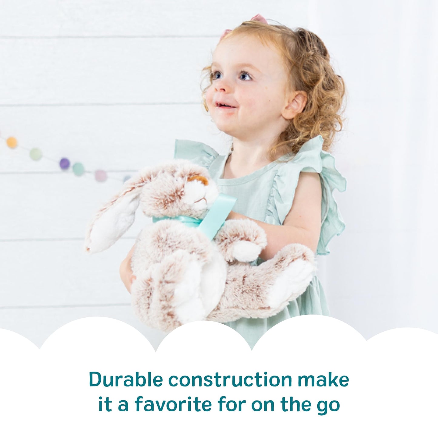Melissa & Doug Burrow Bunny Rabbit | Plush Toys for Toddlers, Stuffed Animal for Kids, Soft & Fluffy | Age 3+