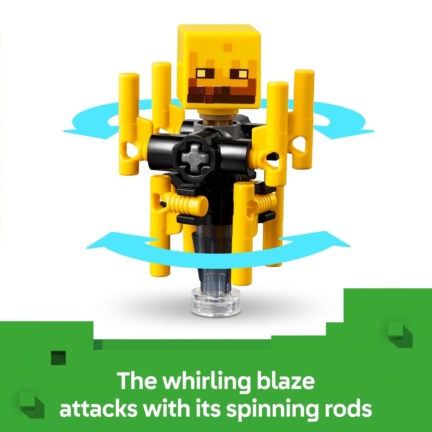 LEGO Minecraft The Nether Lava Battle - Interactive Toy with an Alex Figure, plus Mobs incl. a Skeleton, Blaze and a Strider - Gaming Gift for 6+ Year Old Boys & Girls - 21266