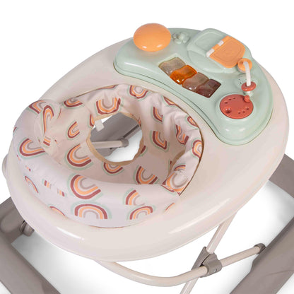 Red Kite Baby Go Round Jive electronic walker with woodland-themed interactive musical play tray, designed for early walkers.