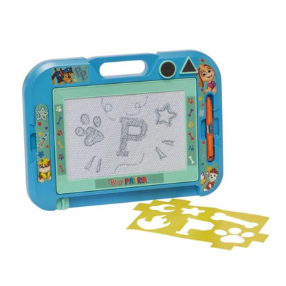 Paw Patrol Scribbler Magnetic Drawing Board Tablet & Toddler Toy - Educational Magnetic Board with Pen & 3 Fun Stamps - Reusable Art Set for Children 3+ Mess-Free Travel Activity, Creative Learning