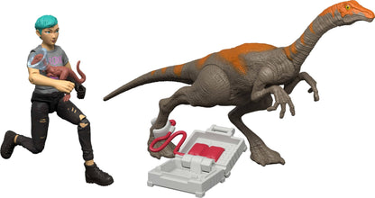 Mattel Jurassic World Chaos Theory Exclusive Advent Calendar with 12 Doors, 12 Days of Surprises, Smoothie & 8 Other Dinosaur Figures, Brooklynn Figure, JGM17